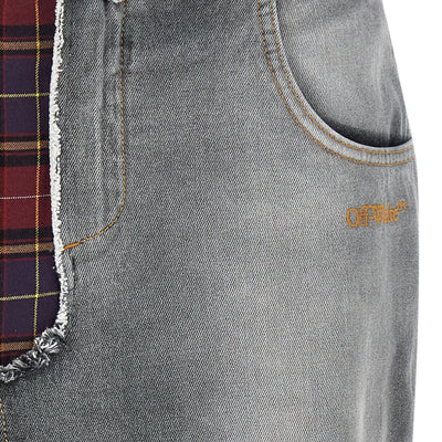 Off White Patchwork Skirt