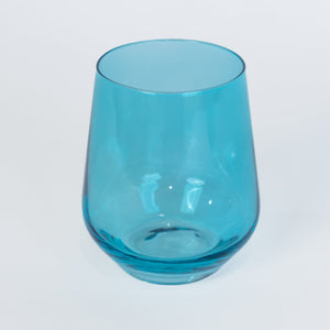 Estelle Colored Wine Stemless - Set of 6 {Ocean Blue}