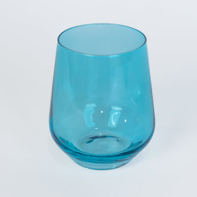 Estelle Colored Wine Stemless - Set of 6 {Ocean Blue}