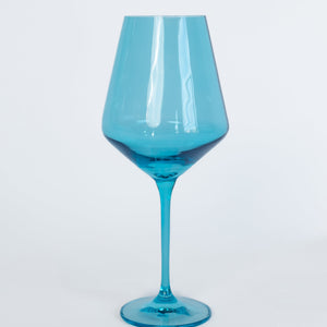 Estelle Colored Wine Stemware - Set of 2 {Ocean Blue}