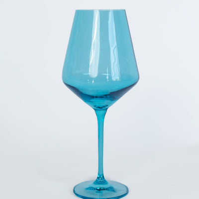 Estelle Colored Wine Stemware - Set of 2 {Ocean Blue}