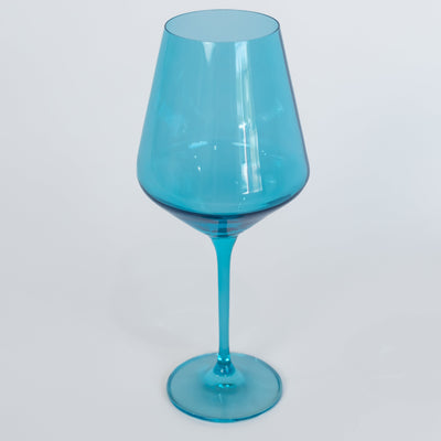 Estelle Colored Wine Stemware - Set of 2 {Ocean Blue}