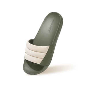 Squooshy Slides for Women : Olive-Beige