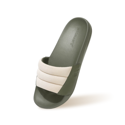 Squooshy Slides for Women : Olive-Beige