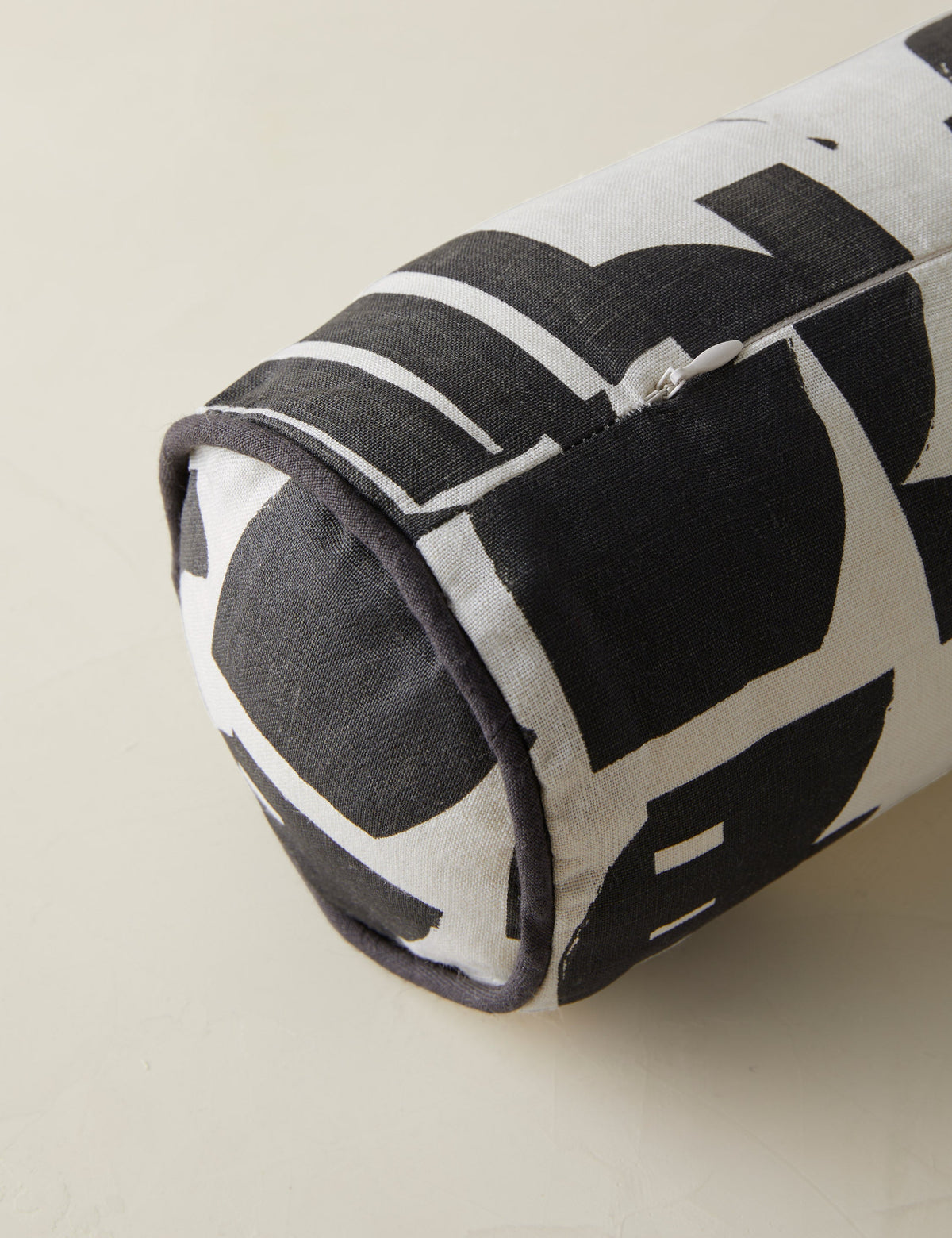 Organic Shapes Linen Bolster Pillow by Sarah Sherman Samuel
