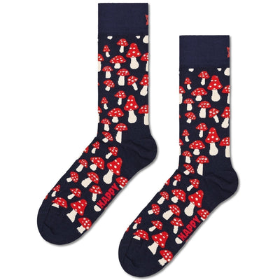 Happy Socks Unisex Mushroom Crew Length Socks for Women and Men