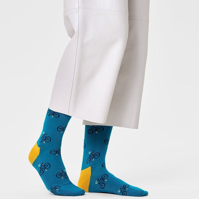 Happy Socks Unisex Bike Crew Length Socks for Women and Men