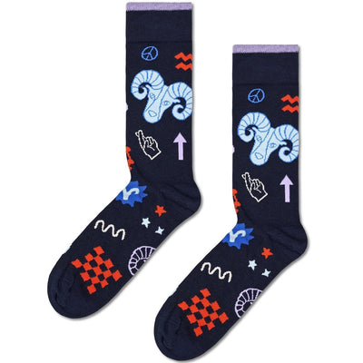 Happy Socks Unisex Aries Crew Length Socks for Women and Men