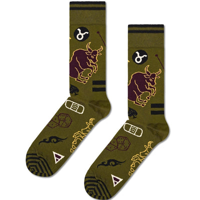 Happy Socks Unisex Taurus Crew Length Socks for Women and Men