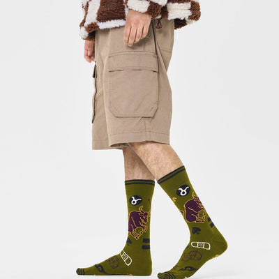 Happy Socks Unisex Taurus Crew Length Socks for Women and Men