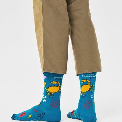 Happy Socks Unisex Cancer Crew Length Socks for Women and Men