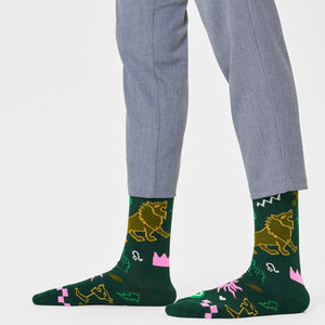 Happy Socks Unisex Leo Crew Length Socks for Women and Men