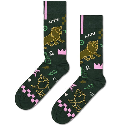 Happy Socks Unisex Leo Crew Length Socks for Women and Men