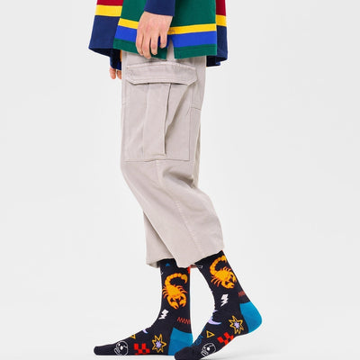 Happy Socks Unisex Scorpio Crew Length Socks for Women and Men