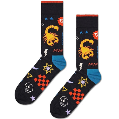 Happy Socks Unisex Scorpio Crew Length Socks for Women and Men