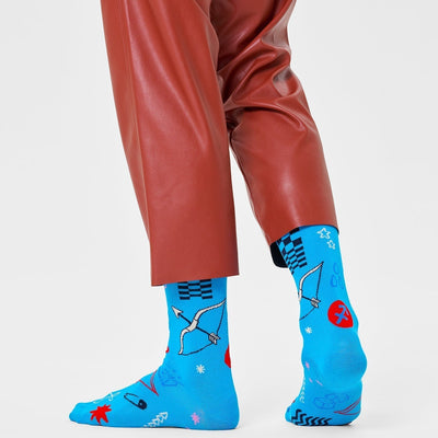 Happy Socks Unisex Sagittarius Crew Length Socks for Women and Men