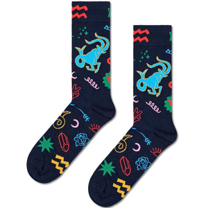Happy Socks Unisex Capricorn Crew Length Socks for Women and Men