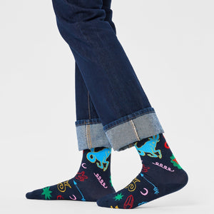 Happy Socks Unisex Capricorn Crew Length Socks for Women and Men