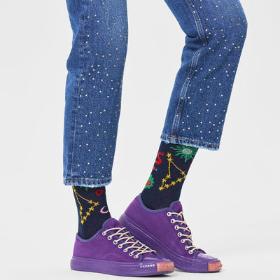 Happy Socks Unisex Capricorn Crew Length Socks for Women and Men