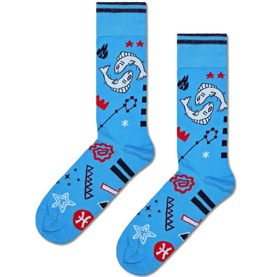 Happy Socks Unisex Pisces Crew Length Socks for Women and Men