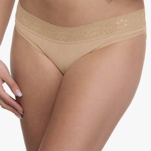 Ultimo Bikini with Lace Trim panty Pack (Pack of 3) - Inky Blue-Sandalwood-Black