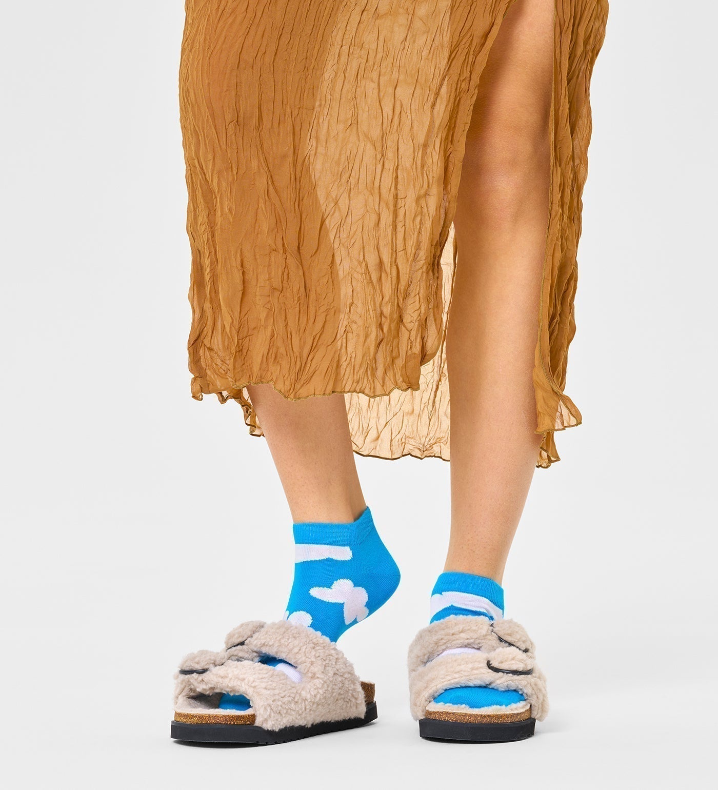 Happy Socks Unisex Cloudy Printed Ankle Length Socks for Women and Men