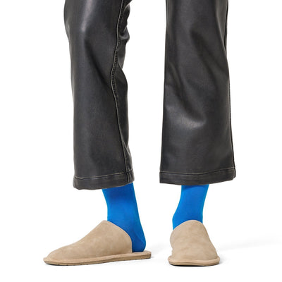 Happy Socks Unisex Blue Solid Color Crew Length Socks for Women and Men