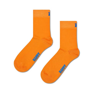 Happy Socks Unisex Orange Solid Color Crew Length Socks for Women and Men