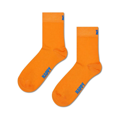 Happy Socks Unisex Orange Solid Color Crew Length Socks for Women and Men