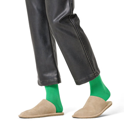 Happy Socks Unisex Green Solid Color Crew Length Socks for Women and Men