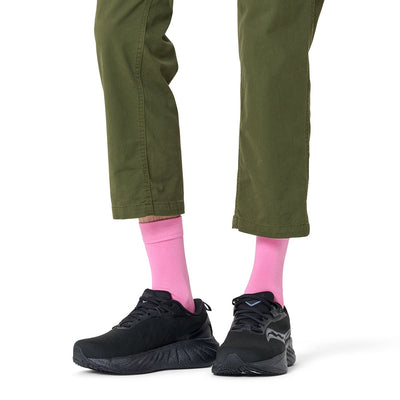 Happy Socks Unisex Pink Solid Color Crew Length Socks for Women and Men