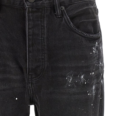 Purple P011 Knee Slit Paint Jeans