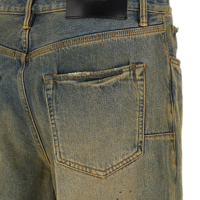 Purple P011 Dirty Oil Repair Jeans