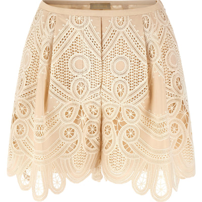 Elie Saab Macramé Embroidery Shorts