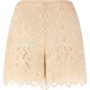Elie Saab Macramé Embroidery Shorts