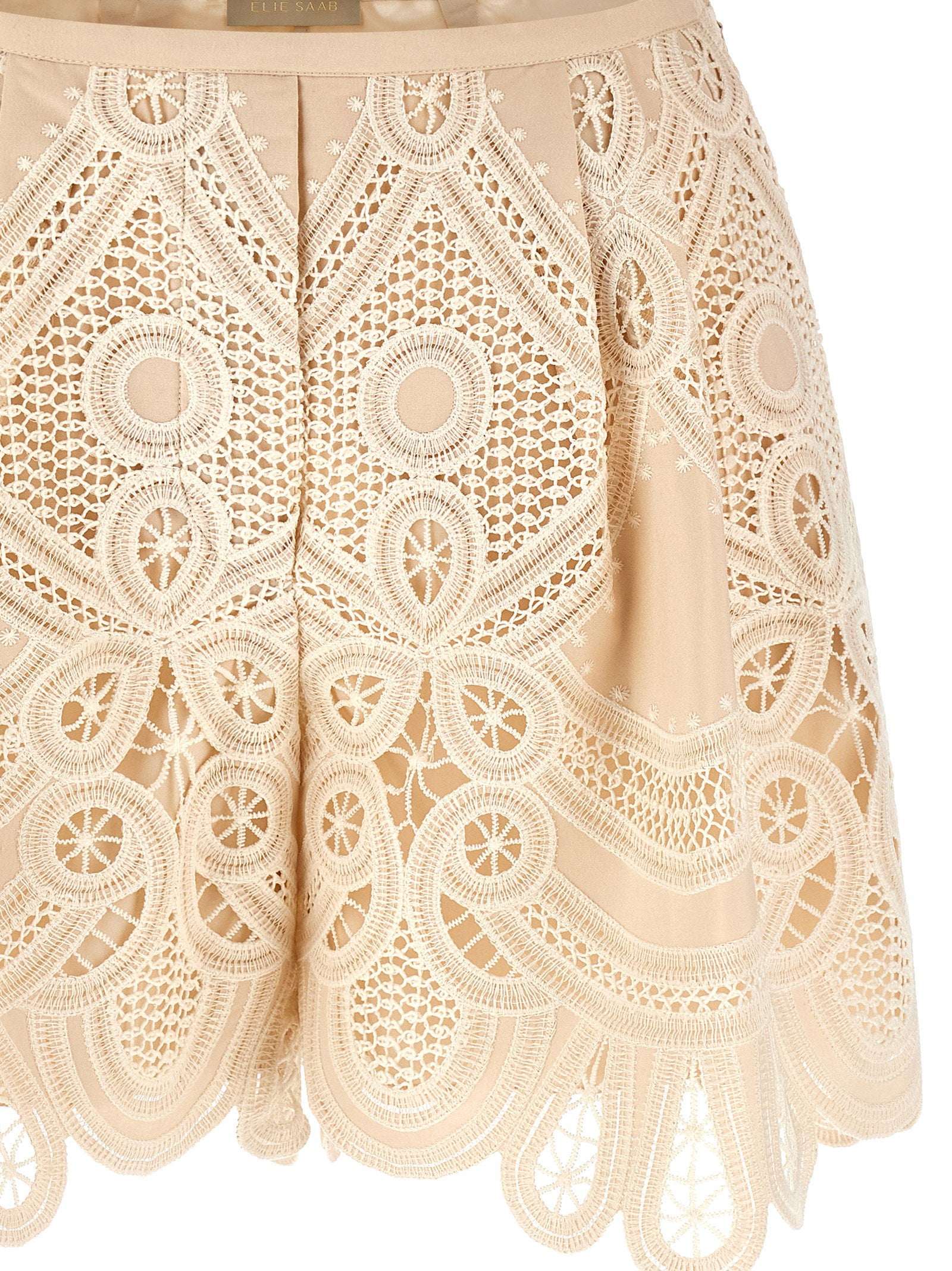 Elie Saab Macramé Embroidery Shorts