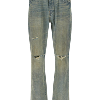 Purple P026 Dirty Fade Rip Boot Jeans