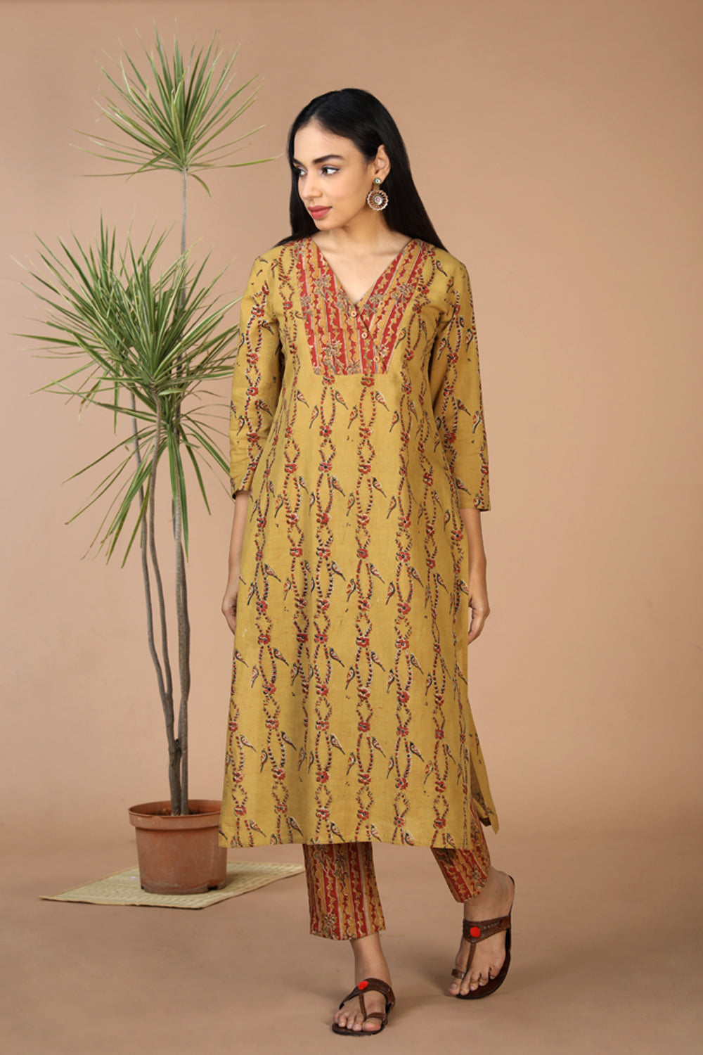 Kalamkari kurta with pants set