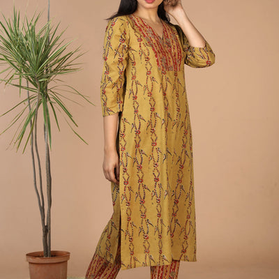 Kalamkari kurta with pants set