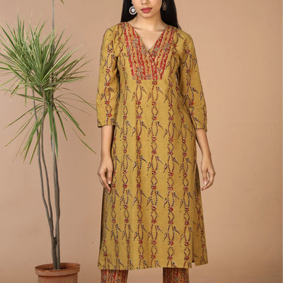 Kalamkari kurta with pants set
