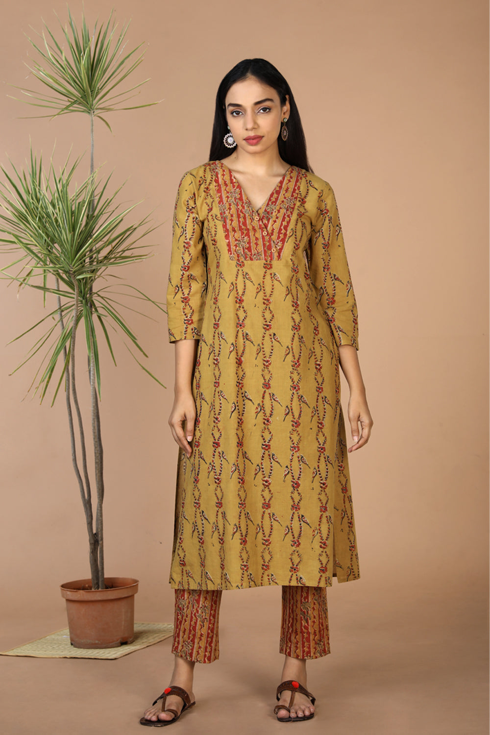 Kalamkari kurta with pants set