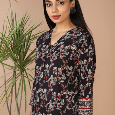 Kalamkari block printed kurta