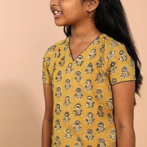 Cotton Kalamkari girls skirt & top set
