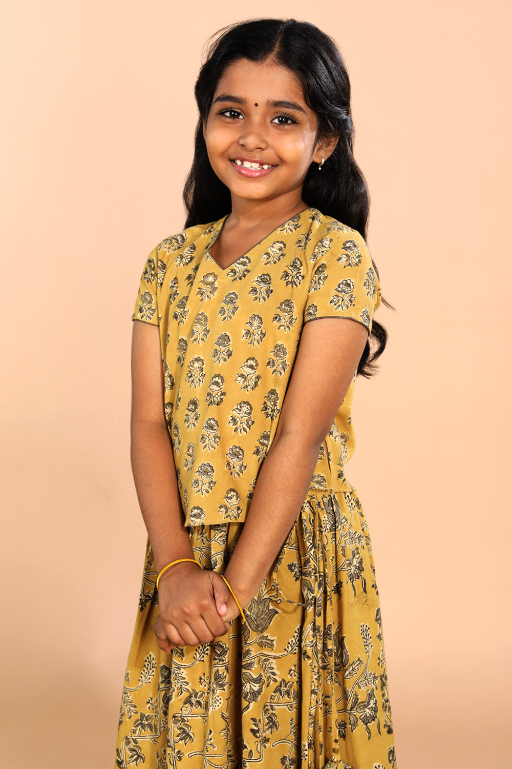 Cotton Kalamkari girls skirt & top set