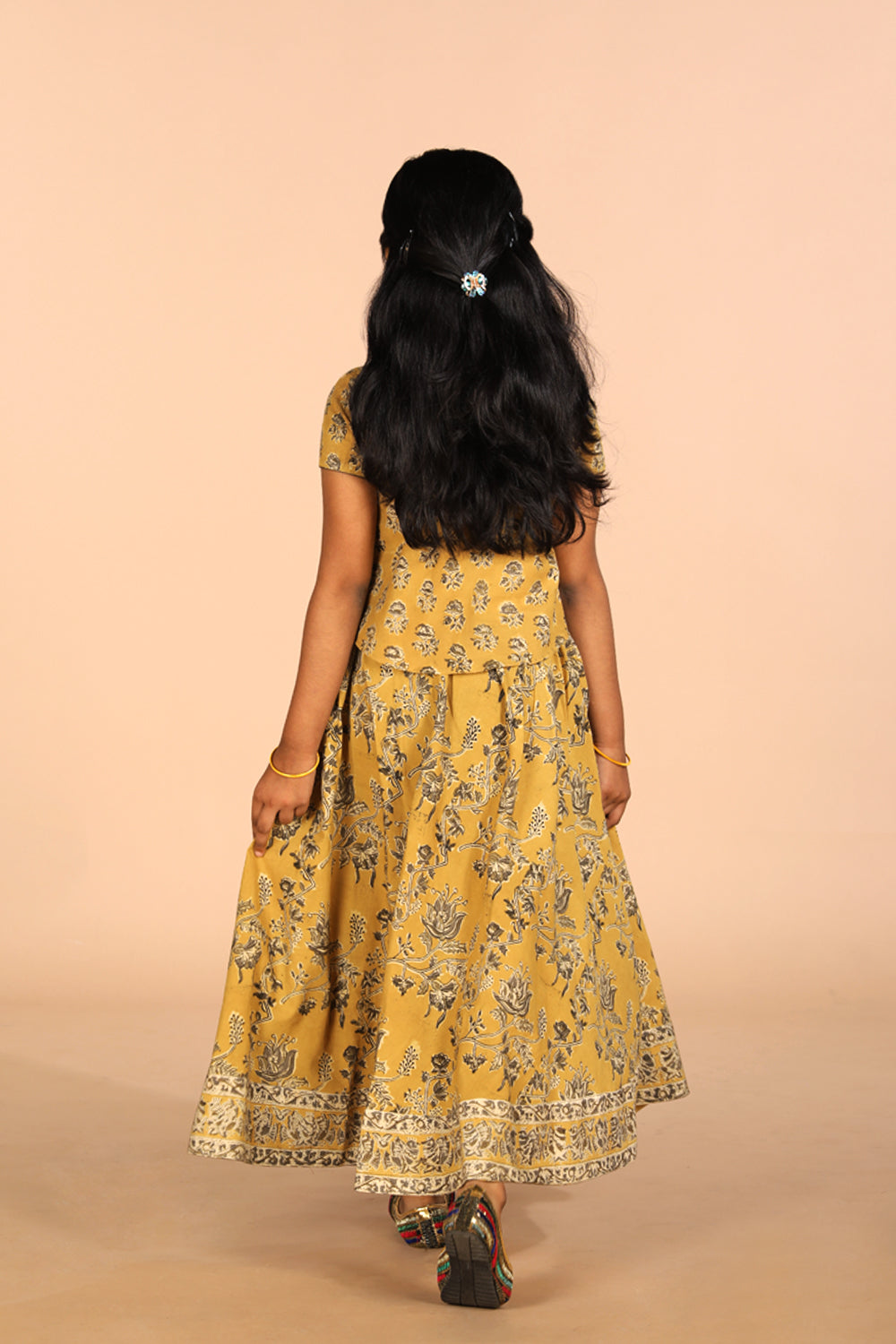 Cotton Kalamkari girls skirt & top set
