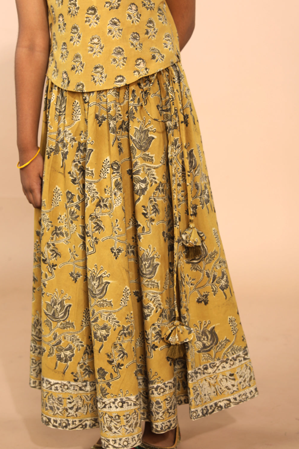 Cotton Kalamkari girls skirt & top set