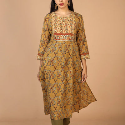 Ethnic embroidered Kalamkari kurti