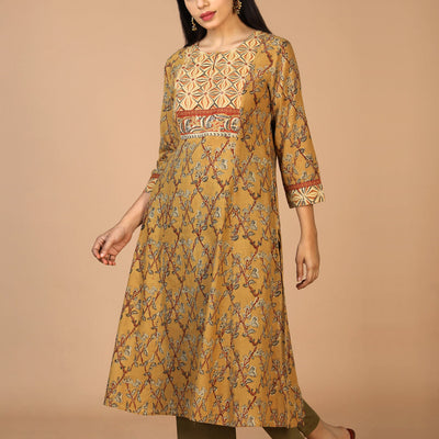 Ethnic embroidered Kalamkari kurti