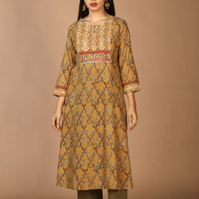Ethnic embroidered Kalamkari kurti