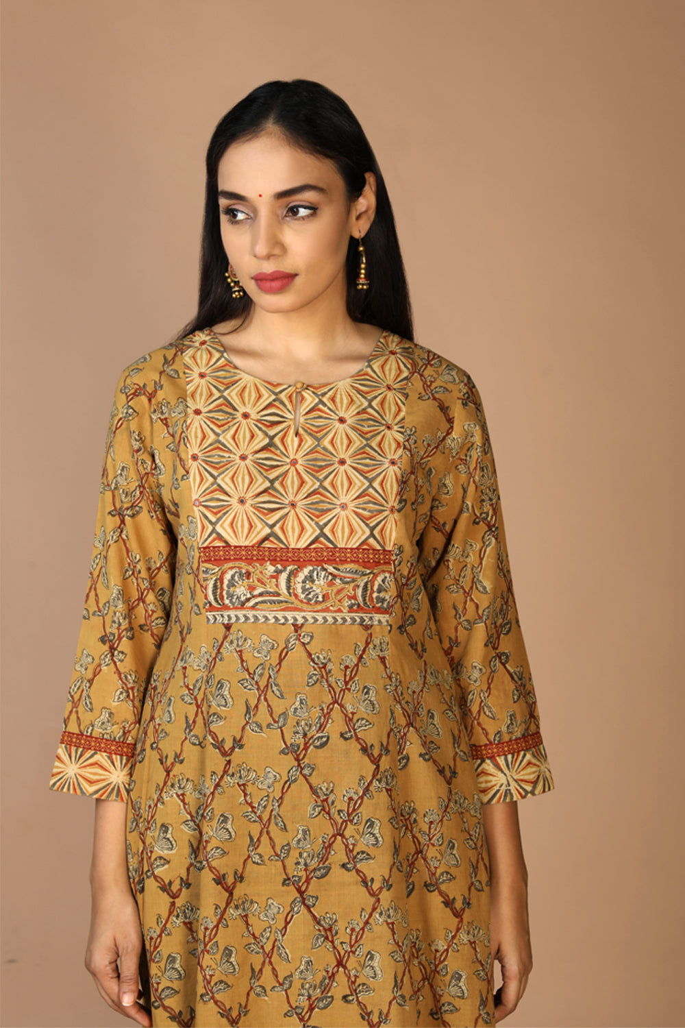 Ethnic embroidered Kalamkari kurti